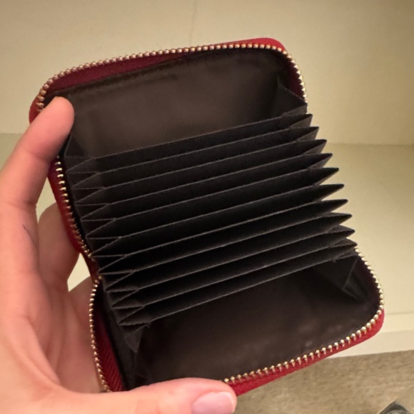 Red Embossed Zipper Wallet - Picture 6 of 8